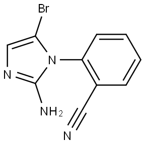 2-(2-amino-5-bromo-1H-imidazol-1-yl)benzonitrile Structure