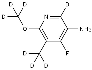 4-fluoro-6-(methoxy-d3)-5-(methyl-d3)pyridin-2-d-3-amine Structure