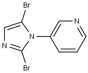 3-(2,5-dibromo-1H-imidazol-1-yl)pyridine Structure