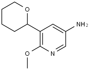 6-methoxy-5-(tetrahydro-2H-pyran-2-yl)pyridin-3-amine Struktur