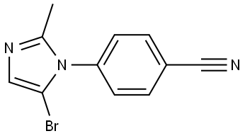4-(5-bromo-2-methyl-1H-imidazol-1-yl)benzonitrile Structure