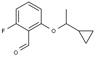 2-(1-Cyclopropylethoxy)-6-fluorobenzaldehyde Struktur