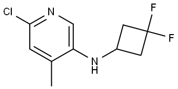 6-chloro-N-(3,3-difluorocyclobutyl)-4-methylpyridin-3-amine Structure