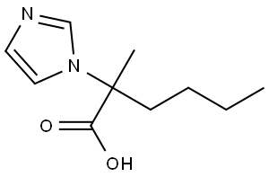 2-(1H-imidazol-1-yl)-2-methylhexanoic acid Struktur