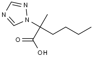 2-methyl-2-(1H-1,2,4-triazol-1-yl)hexanoic acid Structure