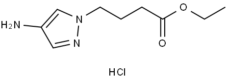 ethyl 4-(4-amino-1H-pyrazol-1-yl)butanoate hydrochloride Structure