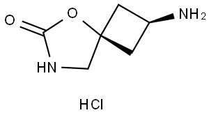 (2r,4r)-2-Amino-5-oxa-7-azaspiro[3.4]octan-6-one hydrochloride Struktur