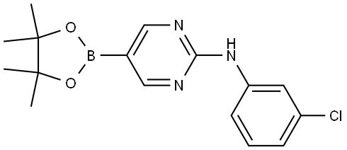 2-Pyrimidinamine, N-(3-chlorophenyl)-5-(4,4,5,5-tetramethyl-1,3,2-dioxaborola... 结构式