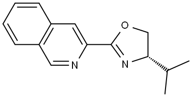 3-[(4S)-4,5-Dihydro-4-(1-methylethyl)-2-oxazolyl]isoquinoline Structure