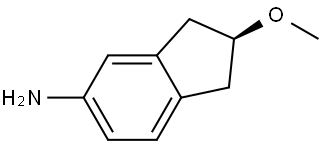 (S)-2,3-Dihydro-2-methoxy-1H-inden-5-amine 结构式