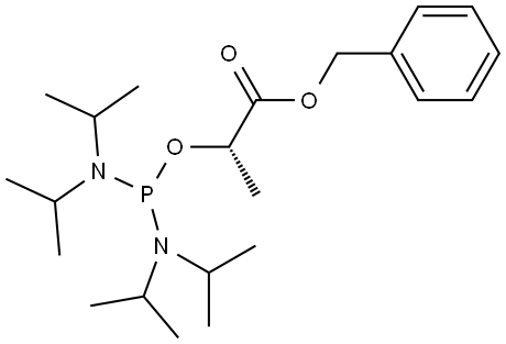 (S)-benzyl 2-((bis(diisopropylamino)phosphino)oxy)propanoate Structure