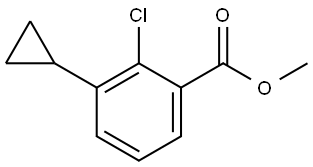 Benzoic acid, 2-chloro-3-cyclopropyl-, methyl ester 结构式