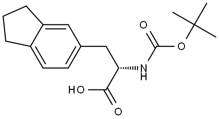 (S)-2-(Boc-amino)-3-(indan-5-yl)propanoic acid Structure