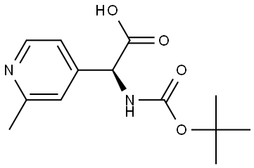 (S)-2-((tert-butoxycarbonyl)amino)-2-(2-methylpyridin-4-yl)acetic acid Structure