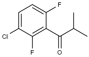 1-(3-Chloro-2,6-difluorophenyl)-2-methyl-1-propanone Structure