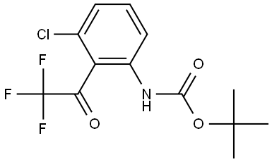 Tert-butyl (3-chloro-2-(2,2,2-trifluoroacetyl)phenyl)carbamate Struktur