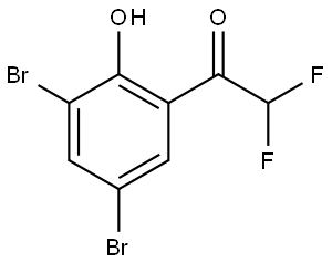 1-(3,5-dibromo-2-hydroxyphenyl)-2,2-difluoroethanone,2352888-54-9,结构式