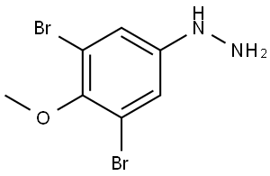 Hydrazine, (3,5-dibromo-4-methoxyphenyl)- Struktur