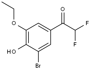 1-(3-bromo-5-ethoxy-4-hydroxyphenyl)-2,2-difluoroethanone,2352913-05-2,结构式