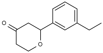 2-(3-ethylphenyl)tetrahydro-4H-pyran-4-one Structure