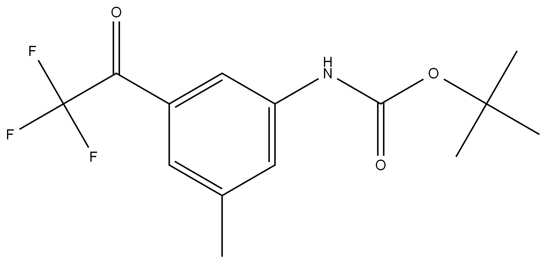 TERT-BUTYL (3-METHYL-5-(2,2,2-TRIFLUOROACETYL)PHENYL)CARB,2353173-75-6,结构式
