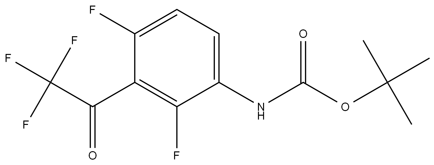 TERT-BUTYL (2,4-DIFLUORO-3-(2,2,2-TRIFLUOROACETYL)PHENYL),2353632-50-3,结构式