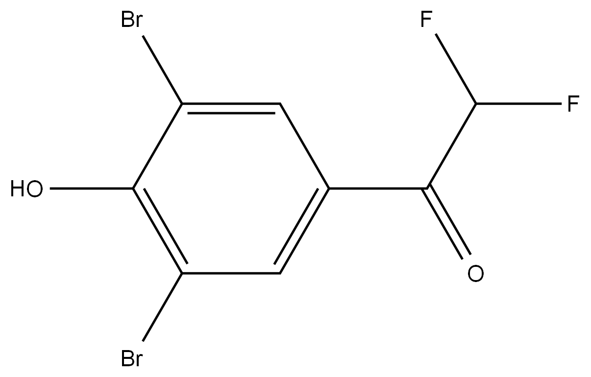 1-(3,5-dibromo-4-hydroxyphenyl)-2,2-difluoroethanone,2353723-65-4,结构式
