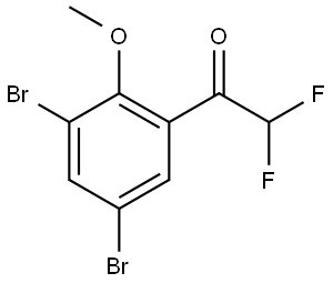 1-(3,5-dibromo-2-methoxyphenyl)-2,2-difluoroethanone Structure