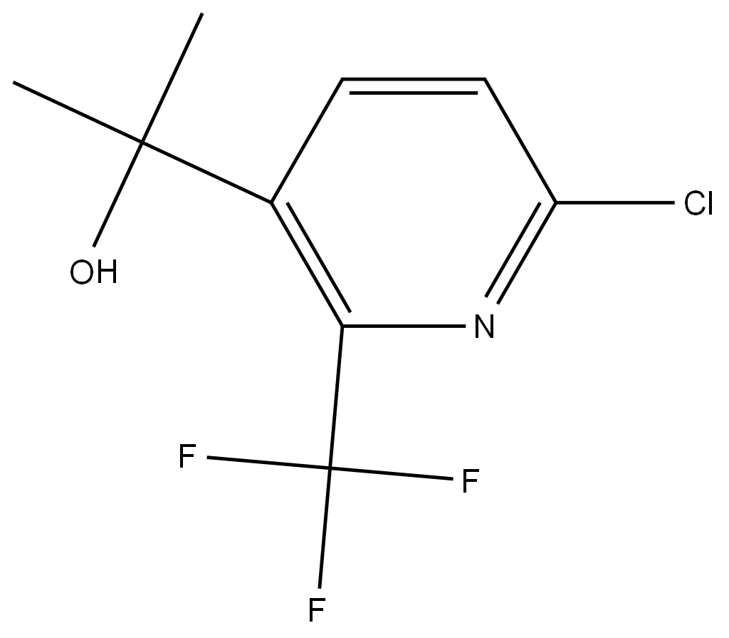 6-Chloro-α,α-dimethyl-2-(trifluoromethyl)-3-pyridinemethanol Struktur