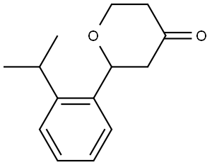 2-(2-isopropylphenyl)tetrahydro-4H-pyran-4-one Structure