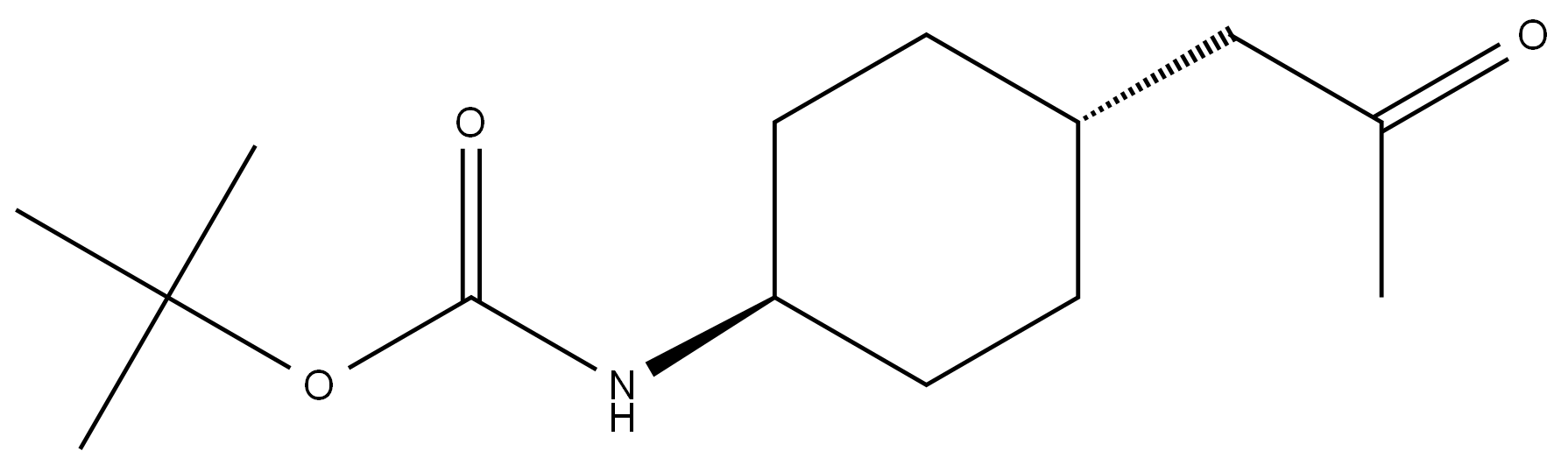((1R,4R)-4-(2-氧丙基)环己基)氨基甲酸叔丁酯,2354434-91-4,结构式