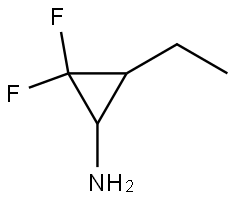 3-ethyl-2,2-difluorocyclopropan-1-amine Structure