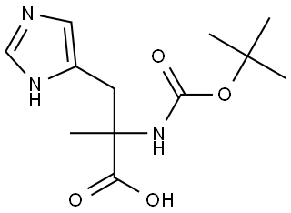2-((tert-butoxycarbonyl)amino)-3-(1H-imidazol-4-yl)-2-methylpropanoic acid Structure