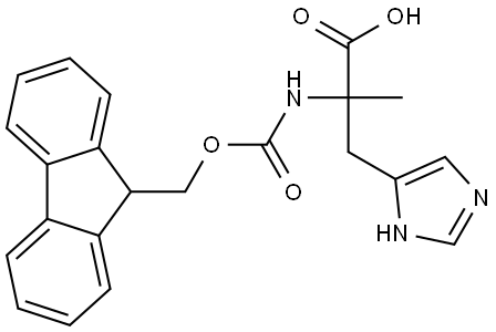 2-((((9H-fluoren-9-yl)methoxy)carbonyl)amino)-3-(1H-imidazol-4-yl)-2-methylpropanoic acid Structure