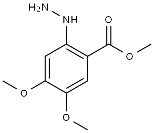 Benzoic acid, 2-hydrazinyl-4,5-dimethoxy-, methyl ester Struktur