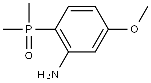(2-氨基-4-甲氧基苯基)二甲基氧化膦 结构式