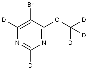 5-bromo-4-(methoxy-d3)pyrimidine-2,6-d2 Structure