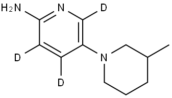 5-(3-methylpiperidin-1-yl)pyridin-3,4,6-d3-2-amine Structure
