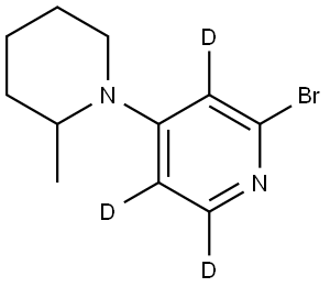 2-bromo-4-(2-methylpiperidin-1-yl)pyridine-3,5,6-d3 Structure