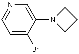 3-(azetidin-1-yl)-4-bromopyridine 化学構造式