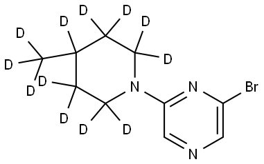 2-bromo-6-(4-(methyl-d3)piperidin-1-yl-2,2,3,3,4,5,5,6,6-d9)pyrazine Structure