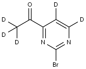 1-(2-bromopyrimidin-4-yl-5,6-d2)ethan-1-one-2,2,2-d3 Structure