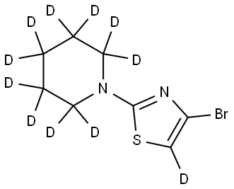 4-bromo-2-(piperidin-1-yl-d10)thiazole-5-d|