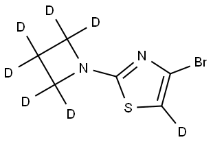 2-(azetidin-1-yl-d6)-4-bromothiazole-5-d Structure
