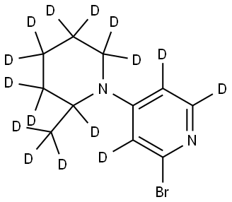 2-bromo-4-(2-(methyl-d3)piperidin-1-yl-2,3,3,4,4,5,5,6,6-d9)pyridine-3,5,6-d3|