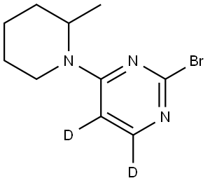 2-bromo-4-(2-methylpiperidin-1-yl)pyrimidine-5,6-d2 Structure