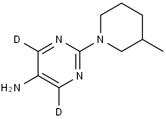 2-(3-methylpiperidin-1-yl)pyrimidin-4,6-d2-5-amine Structure