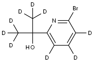 2-(6-bromopyridin-2-yl-3,4,5-d3)propan-1,1,1,3,3,3-d6-2-ol Struktur