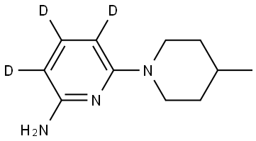 6-(4-methylpiperidin-1-yl)pyridin-3,4,5-d3-2-amine Structure