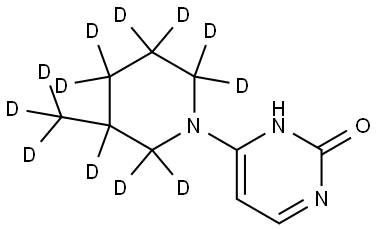 4-(3-(methyl-d3)piperidin-1-yl-2,2,3,4,4,5,5,6,6-d9)pyrimidin-2-ol Structure